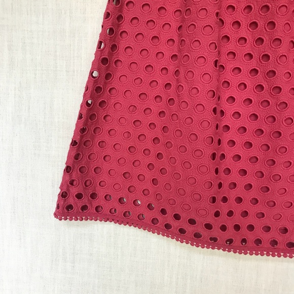 Loft Cotton A Line Pink Skirt, Size 14 - Picture 2 of 6